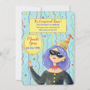 Invitación Ven a nuestro Fiesta del Mardi Gras