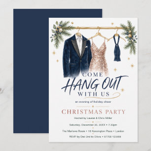Invitación Ven a Pasar la Navidad Fiesta Formal de Navidad Az