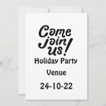 Ven a unirte a nosotros para la fiesta de Navidad 