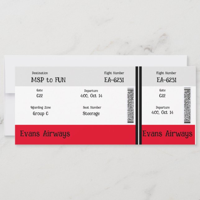 Invitación Ven A Volar Con Nosotros (Anverso)