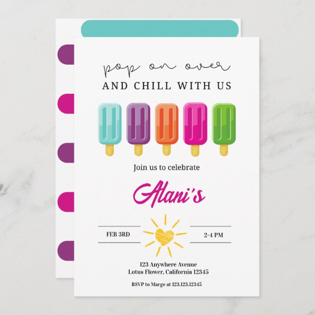 Invitación Ven aquí de inmediato (Anverso / Reverso)