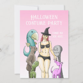 Invitación Ven como eres fiesta de Halloween