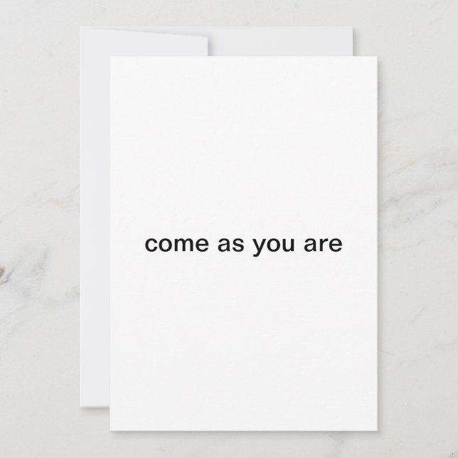 Invitación ven como fiesta (Anverso)