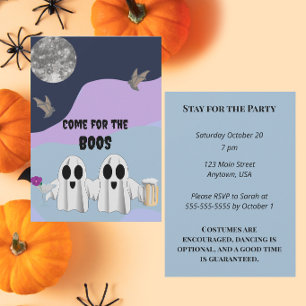Invitación Ven por los BOOS Quédate en la Fiesta Halloween