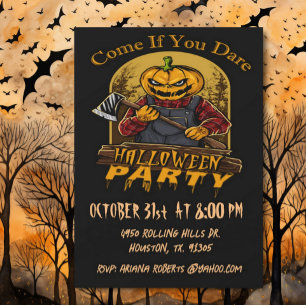 Invitación Ven Si Te Atreves De La Fiesta De La Calabaza Malv