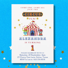 Invitación Ven Un Viejo Todo El Gran Circo Superior Primer Cu