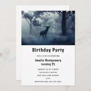 Invitación Venado con hormigas en el sombrío cumpleaños del b