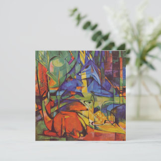 Invitación Venado en el bosque II por Franz Marc, Arte Vintag