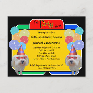 Invitación Vendedor de cumpleaños maltés