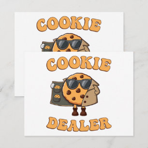 Invitación Vendedor de galletas divertido horneando