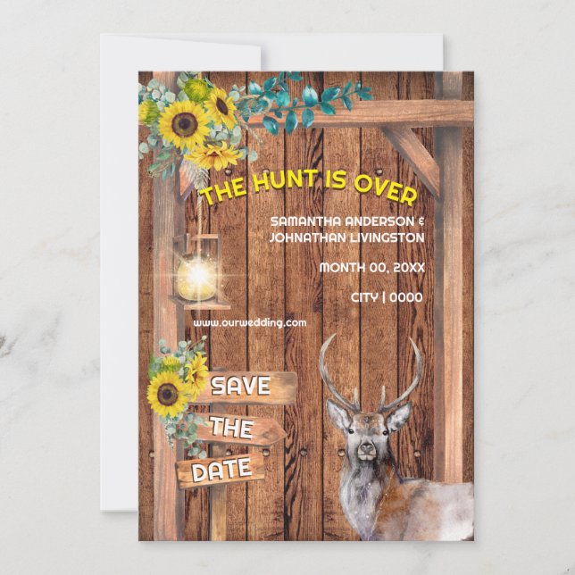 Invitación Vendedor de girasol de caza occidental salva la fe (Anverso)