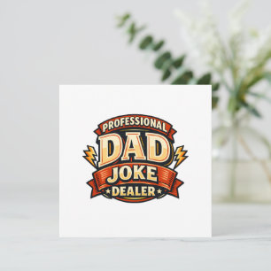 Invitación Vendedor Profesional de Chistes de Papá Divertido