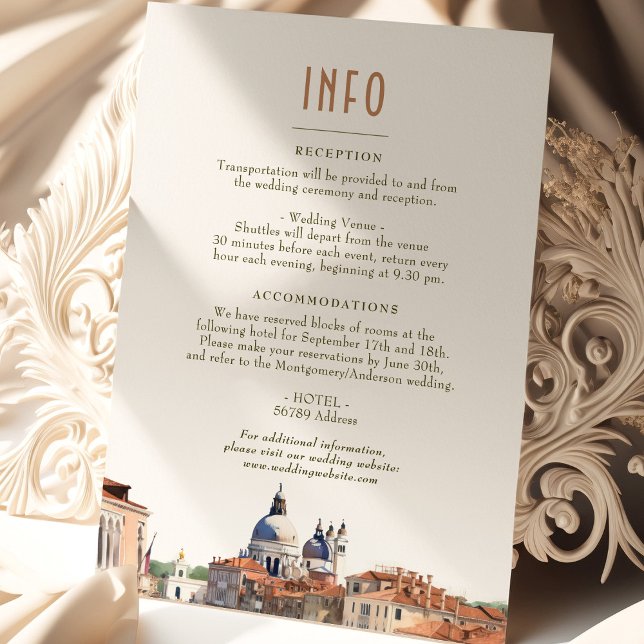 Invitación Venecia Boda Info Italia Basílica della Saludo En (Subido por el creador)