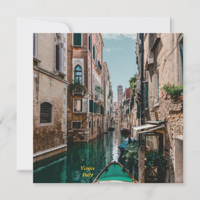 Invitación Venecia Italia La Ciudad Flotante (Anverso)