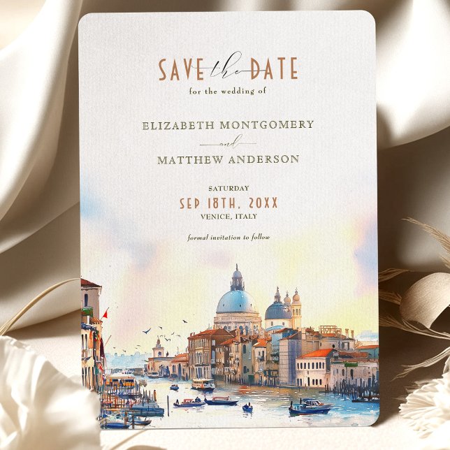 Invitación Venecia Italia Waterfront Save the Date (Subido por el creador)