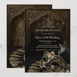 Invitación Venetian gothic Masquerade Party invitation