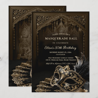 Invitación Venetian gothic Masquerade Party invitation