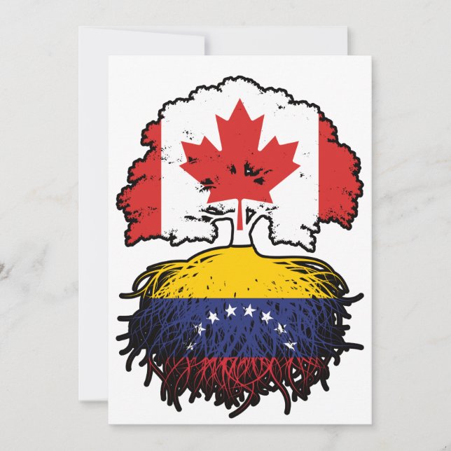 Invitación Venezuela: Raíces de árbol canadiense venezolano (Anverso)
