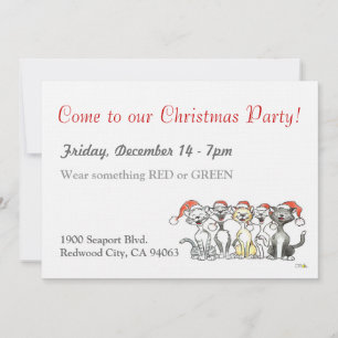 Invitación ¡Vengan con nuestros Navidades fiestas (gatos)!