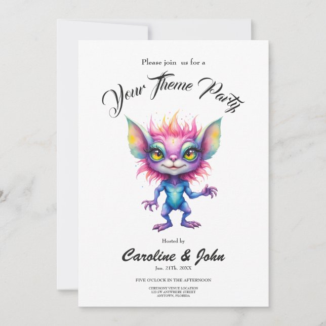 Invitación Vengo en paz... probablemente. (Anverso)