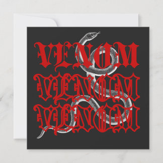 Invitación Venom es el arma de la serpiente