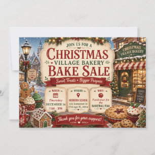 Invitación Venta de Repostería Navideña Pueblo Acogedor