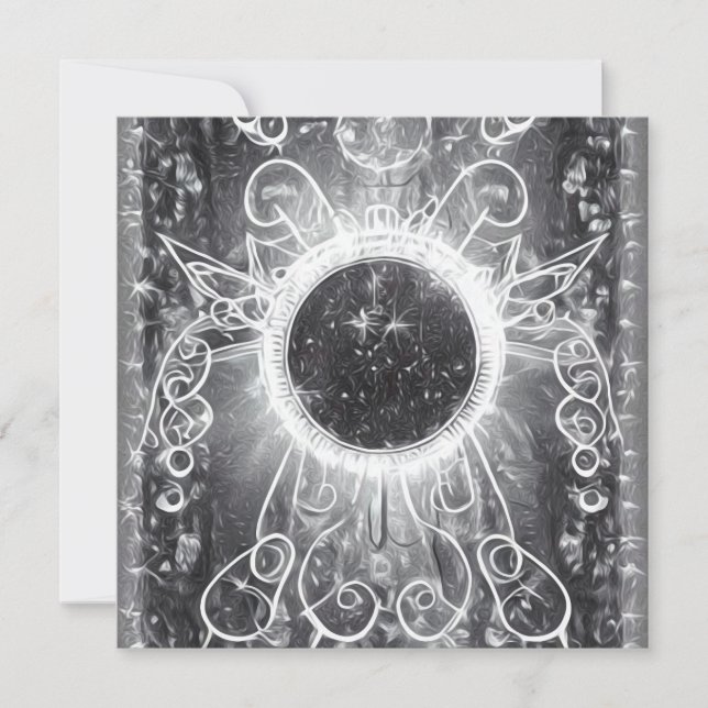 Invitación Ventana cósmica pintada surrealista (Anverso)