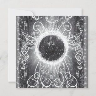 Invitación Ventana cósmica pintada surrealista