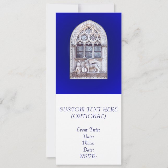 Invitación Ventana de león alado de San Marco (Anverso)