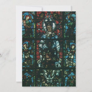 Invitación Ventana de vidrio emplomado de iglesia religiosa v