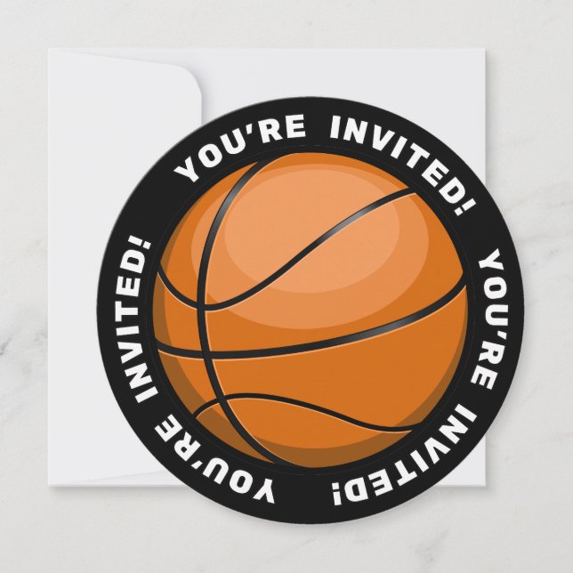 Invitación Ventilador de baloncesto (Anverso)