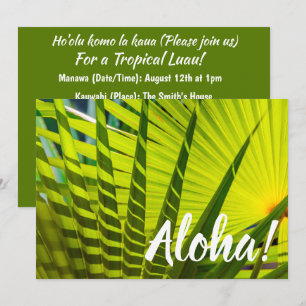 Invitación Ventilador de la palma, Kilauea, Kauai, Hawaii