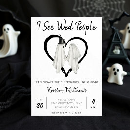 Invitación Veo A La Gente Wed Ghost Halloween Bridal Shower