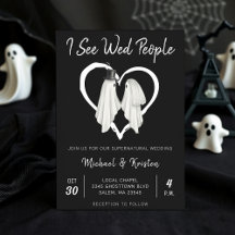 Veo A Wed People Gótico Fantasma Boda Halloween