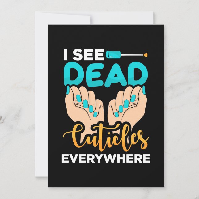 Invitación Veo Cutículas en Todas Partes (Anverso)