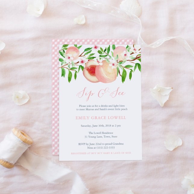 Invitación Ver invitaciones; Chica Sweet Little Peach (Subido por el creador)