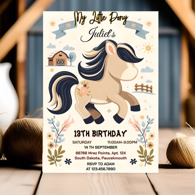 Invitación ver lindos chicos de caballo mi pequeño pony 1er c (Subido por el creador)