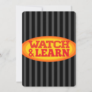 Invitación Ver y aprender bandas de óvalo radiales