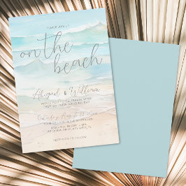 Invitación Verano acuarela En La Boda De La Playa