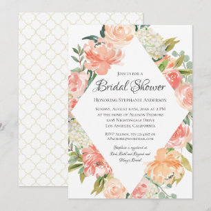 Invitación Verano acuarela Floral Medley Bridal Shower
