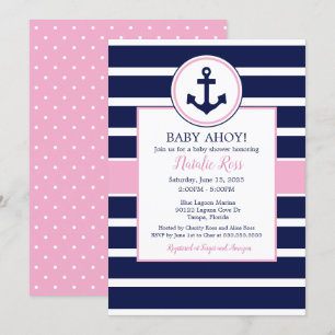 Invitación ¡Verano Ahoy! Baby Shower chica