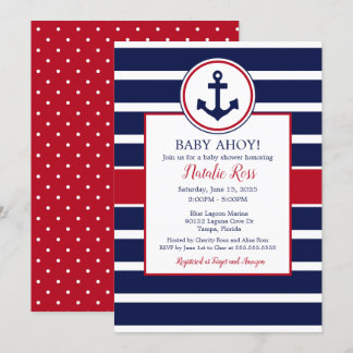 Invitación ¡Verano Ahoy! Boy Baby Shower