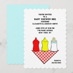 Invitación Verano Baby Shower BBQ
