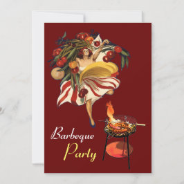 INVITACIÓN VERANO BARBEQUE FIESTA BAILE , COCINA ITALIANA