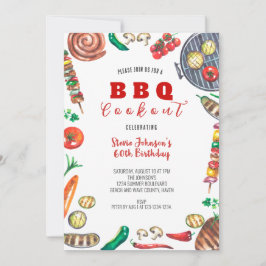 Invitación Verano BBQ Cocina 60 cumpleaños