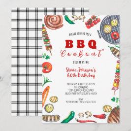 Invitación Verano BBQ Cocina 60 cumpleaños