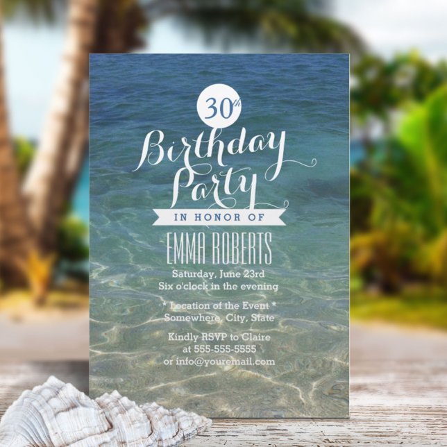 Invitación Verano Beach Limpieza de arena y mar 30 Fiesta de  (Subido por el creador)