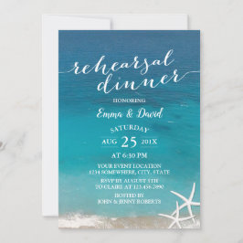 Invitación Verano Boda Starfish Ensayo Cena