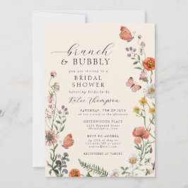 Invitación Verano Boho Flor silvestre Brunch Bridal Shower