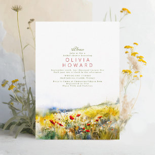 Invitación Verano brillante Flores salvajes Boho Bridal Showe